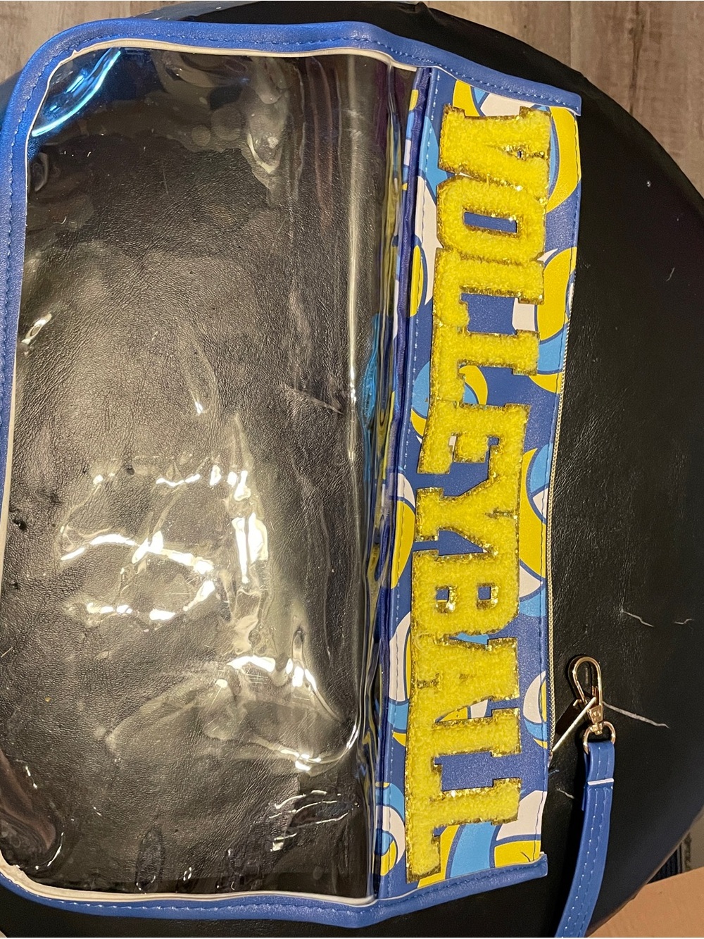 Blue and Yellow Clear Travel Toiletry Bag great for kids or adults